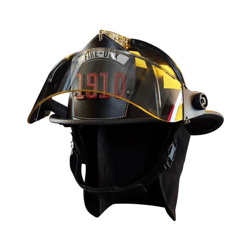 Fire-Dex® Traditional Helmets are durable structural firefighting helmets designed for impact resistance, thermal protection, and comfort, featuring adjustable suspension, reflective trim, and ergonomic design for optimal firefighter safety.