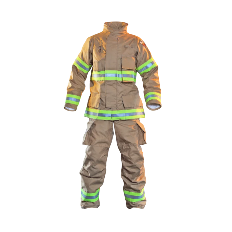 Fire-Dex® FXR Custom turnout gear displayed from the front, showing full design, reflective elements, and high-performance protection.