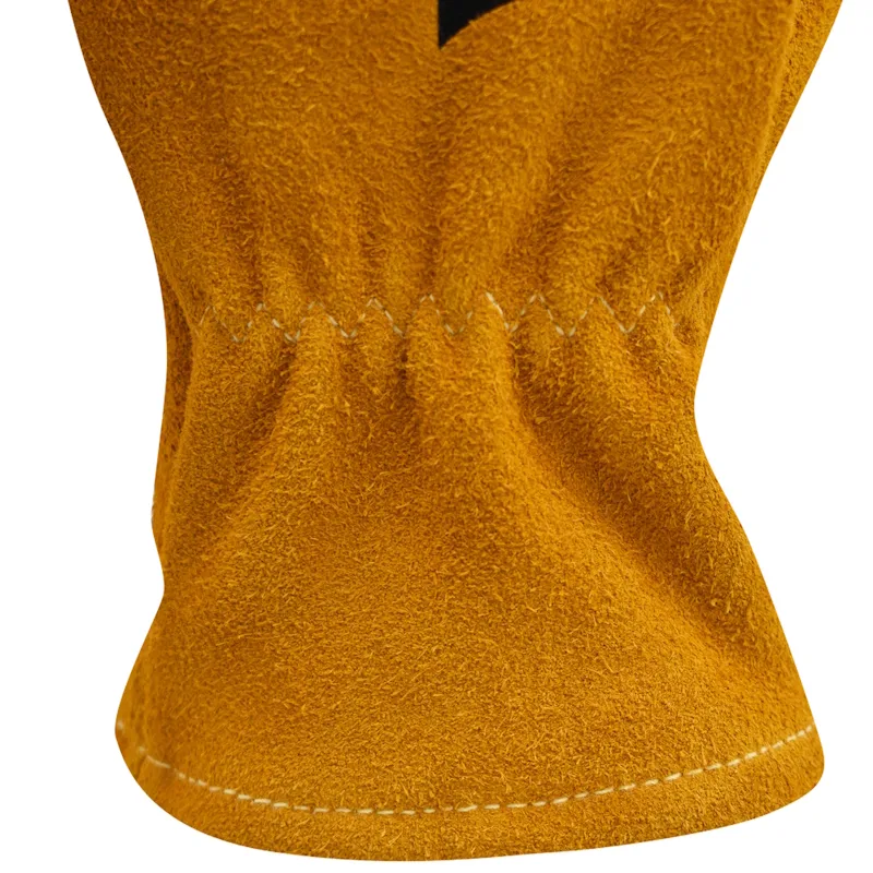 Close-up of the wrist area stitching on a single MajFire MFA84 glove, highlighting reinforced seams and durable construction.