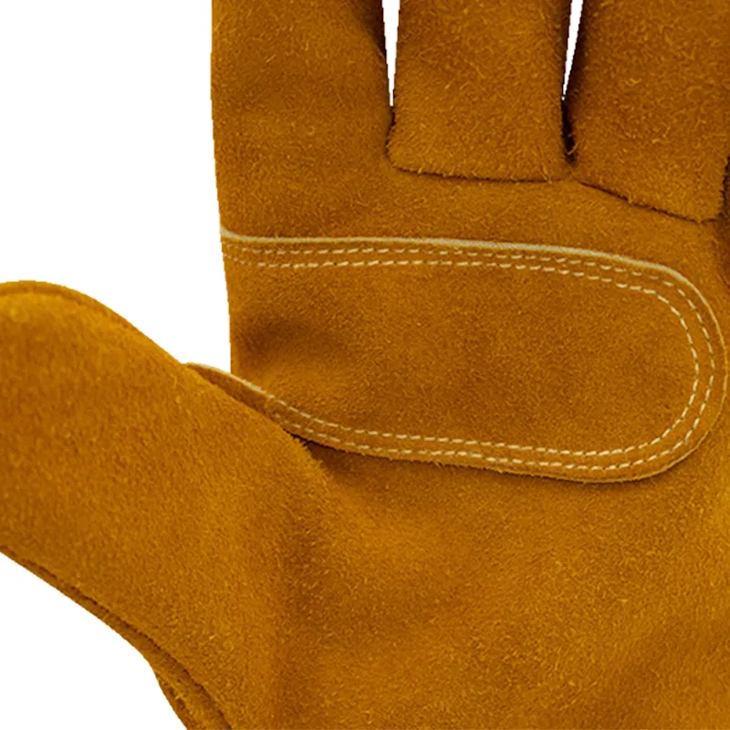 Close-up of the palm and thumb area of a single Majestic Safety MFA86 glove – Wristlet, showing reinforced grip and protective stitching.