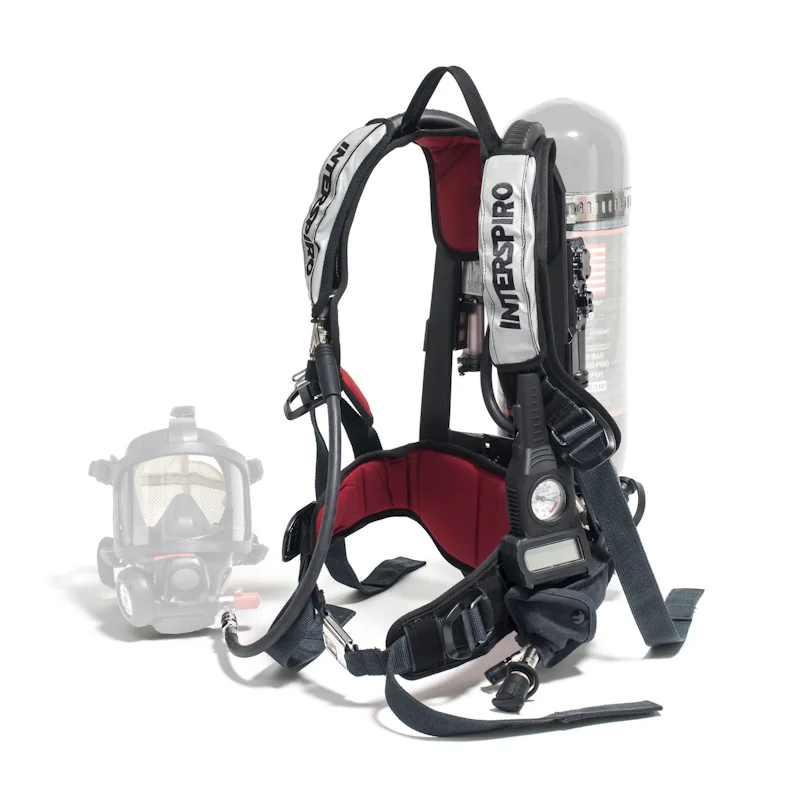 Interspiro S9 SCBA is a state-of-the-art self-contained breathing apparatus providing reliable respiratory protection with ergonomic design and advanced safety features for firefighters and emergency responders.