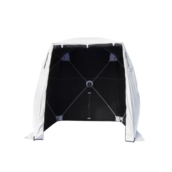 Pelsue® SolarShade® Fiber Splicing Tent is a durable, portable shelter designed to provide shade and weather protection for fiber optic splicing and outdoor telecommunications work, featuring easy setup and secure closures.