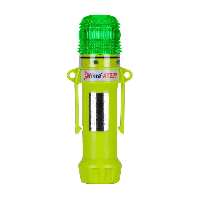 Eflare™ AT290 Safety Beacon in green, suitable for safety and directional signaling in various environments.