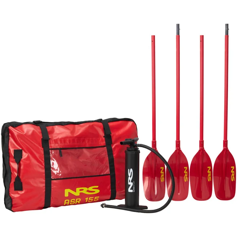 Carrying bag containing air pump and four oars for the NRS ASR 155 Rescue Boat.
