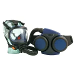 Sundström® SR 500/SR 200 powered air-purifying respirator system, combining a battery-powered fan unit with a full-face mask for high-performance respiratory protection in hazardous industrial environments.