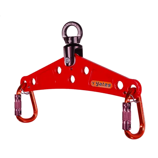 Yates Professional™ 905 Spec Pak Spreader Bar in heavy-duty steel with multiple attachment points designed for secure and adjustable load distribution in rescue and rigging applications.