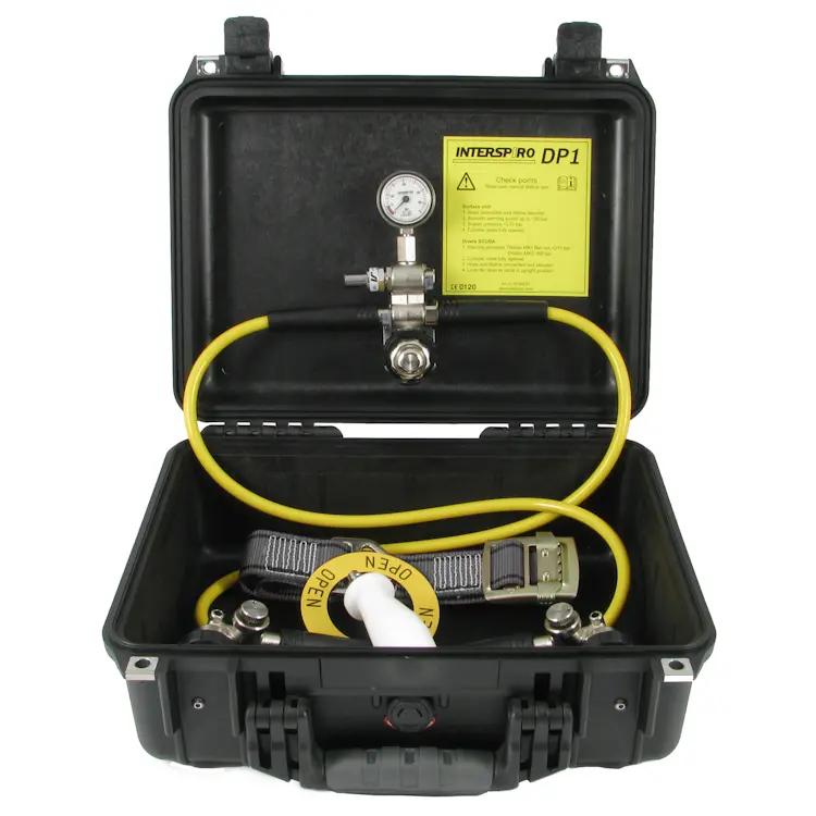 Interspiro™ Divator DP1 Panel provides precise control and monitoring of air supply in professional diving operations, featuring robust design for high-performance underwater environments.