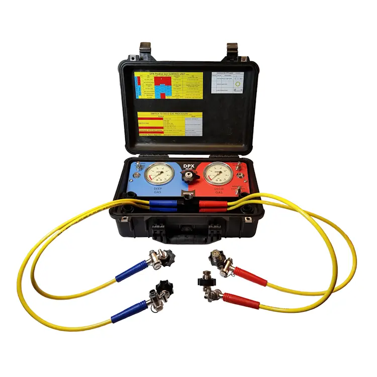 Interspiro™ DPX Surface Supply delivers reliable topside air management and distribution for surface-supplied diving operations in demanding professional environments.