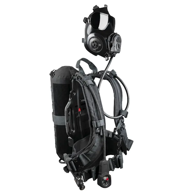 Avon Protection ST54 Enhanced Multi-Mission Tactical Operator SCBA is a rugged, high-performance self-contained breathing apparatus designed for tactical and emergency response operations.