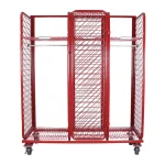 Ready Rack™ Mobile Red Rack shown empty, highlighting its open design, durable steel frame, and heavy-duty casters for mobile, organized fire gear storage.