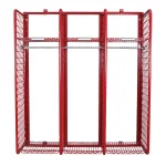 Ready Rack™ Wall Mounted Red Rack shown empty, featuring sturdy construction and compact design for efficient storage of firefighting gear.