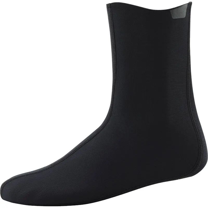 A single NRS HydroSkin 0.5 Wetsock for the left foot, lightweight neoprene sock designed for thermal protection and comfort during water activities, featuring quick-drying material and a snug fit for use inside wet shoes or boots.