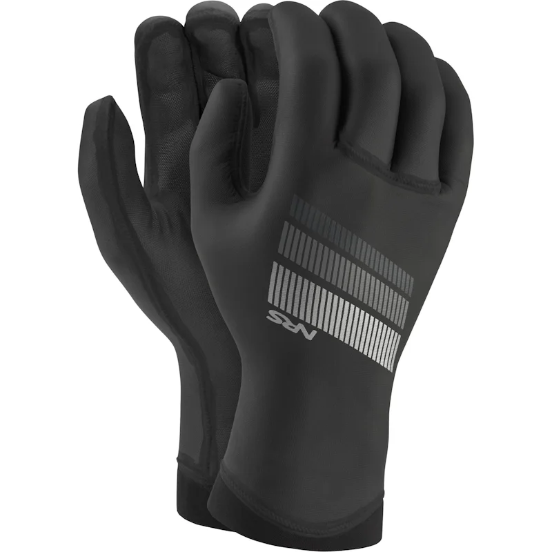 NRS Maverick Gloves, waterproof neoprene gloves designed for paddling and cold water protection, featuring glued and blind-stitched seams, grippy silicone palms, and a snug, insulating fit for maximum dexterity.