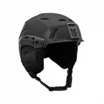 Team Wendy® M-216™ Backcountry Ski Helmet front right side view in black/gray, highlighting sleek design and durable construction.