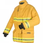 Lakeland® A10 Turnout Coat, built with flame-resistant materials, reinforced elbows, and moisture barriers to deliver reliable protection and comfort for firefighters during emergency response.