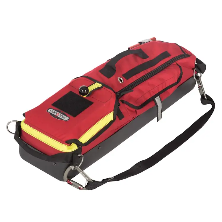 Top side view of True North Gear L-3 Lite Speed™ RIT Bag highlighting reinforced handle, padded straps, and organized storage compartments with reflective accents.