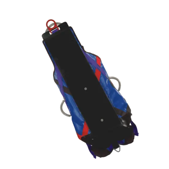 Back view of the Yates Professional™ 900WT Yates Spec Pak, showing the ergonomic design and padded harness system for firefighter safety and comfort.