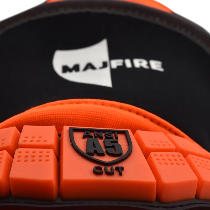 Close-up of the wrist area on a single MajFire MFA14 glove, highlighting the secure elastic cuff for snug fit and debris protection.