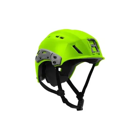 Team Wendy® SAR™ Backcountry Helmet in Hi-Viz Green with advanced impact protection and modular accessory compatibility for rescue missions.