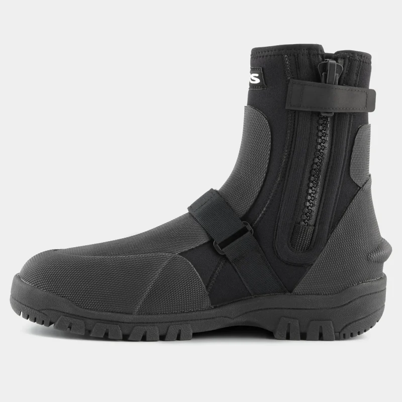 Left side view of a single NRS ATB Wetshoe, highlighting the flexible neoprene construction and secure fit design.