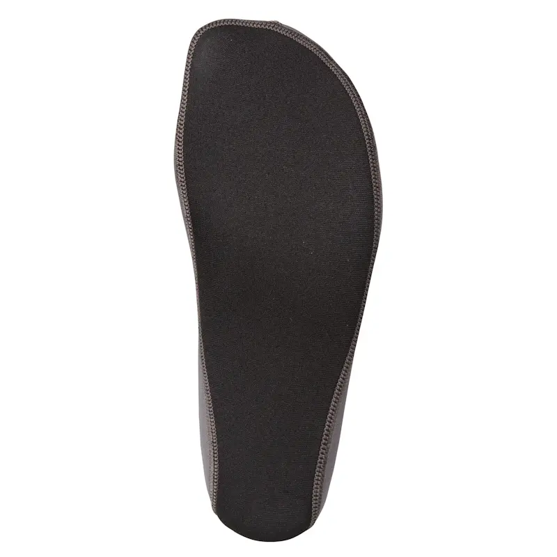 Under view of a single left-footed NRS Wetsock, displaying the textured sole area designed for grip inside footwear.