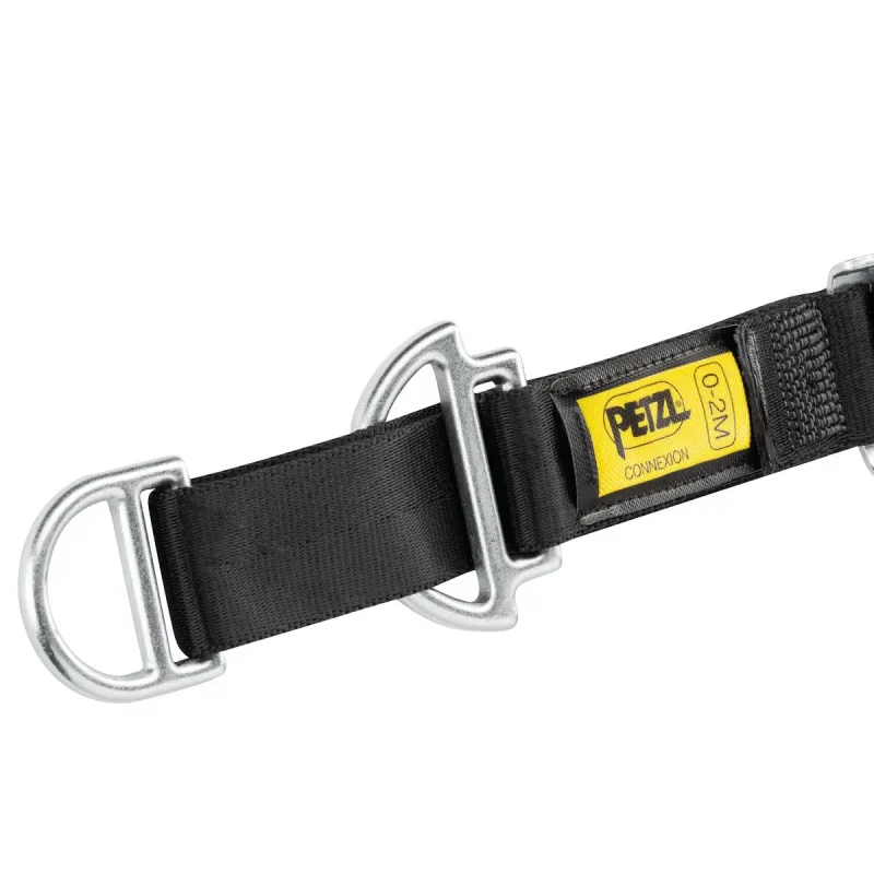 Detailed close-up of the Petzl® CONNEXION VARIO Anchor Strap highlighting the texture of the webbing and reinforced stitching.