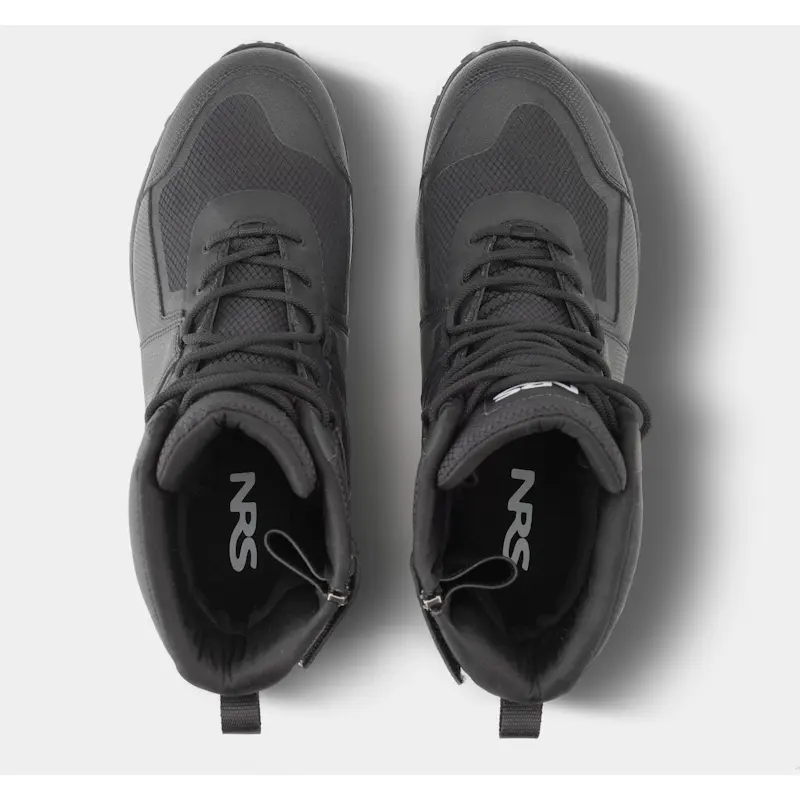 Top view of a pair of NRS Storm Boots, showing the insulated liners and robust waterproof uppers.