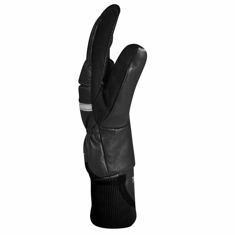 Single MajFire MFA73 glove alternate side view showcasing quality leather texture and detailed stitching for enhanced structural firefighting protection.