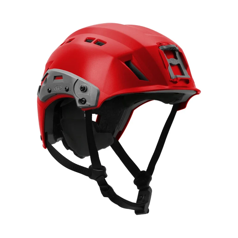 Team Wendy® SAR™ Backcountry Helmet in red with advanced impact protection and modular accessory compatibility for rescue missions.