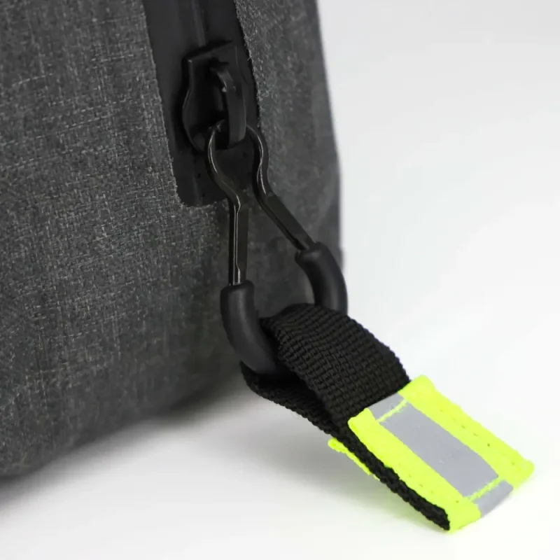 Closeup of zipper on Lightning X LXFB99, featuring durable, smooth-operating hardware.
