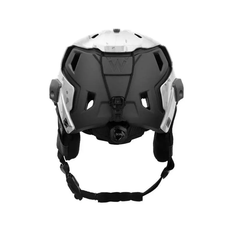 Back view of Team Wendy® M-216™ Backcountry Ski Helmet in MultiCam® alpine/gray, emphasizing adjustable fit and durable shell.