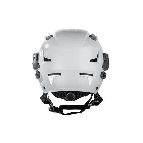 Back view of the Team Wendy SAR Tactical Helmet in white showing the retention system and padding.