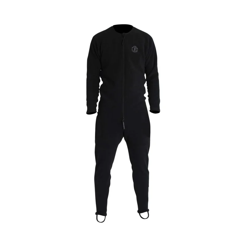 Front view of Mustang Survival® Sentinel™ Series Dry Suit Liner with Drop-Seat, showing thermal fabric and ergonomic design for comfortable insulation inside dry suits.