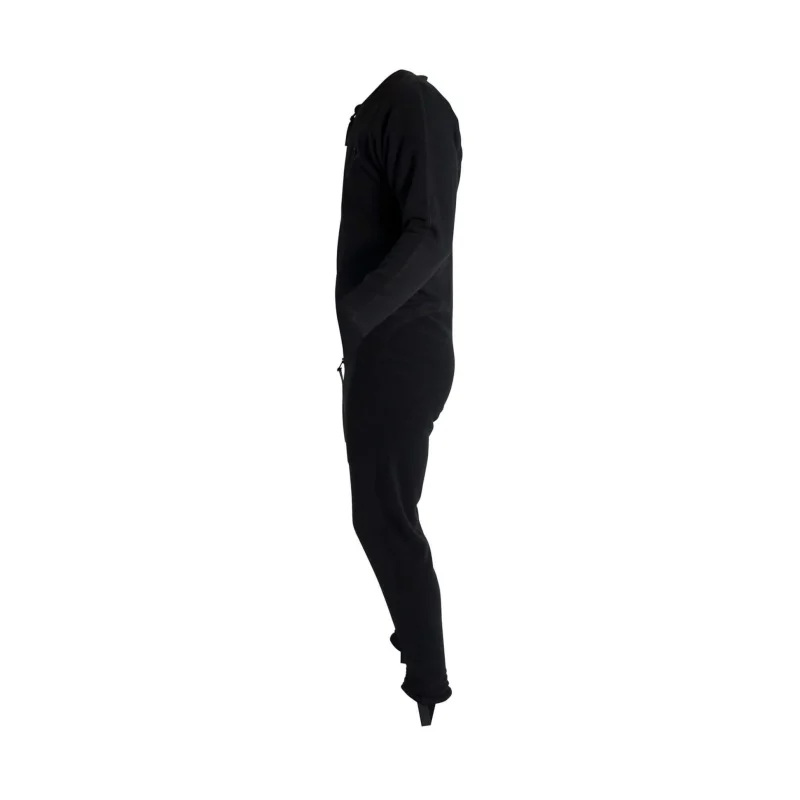 Left side view of Mustang Survival® Sentinel™ Series Dry Suit Liner displaying ergonomic seam placement for improved mobility and fit under dry suits.