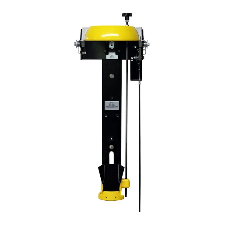 Ziamatic™ EZ-LOC Mechanical Bracket with Fixed Top Clamp designed to securely hold firefighting equipment, providing quick and reliable access during emergency situations.