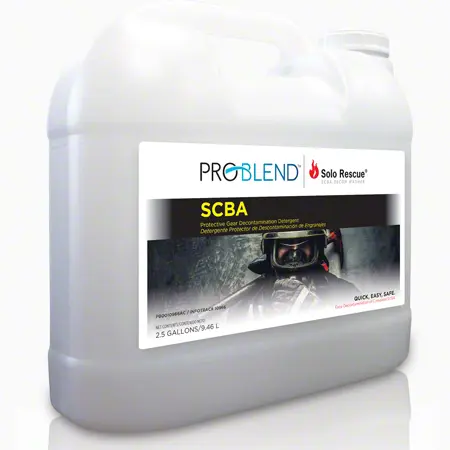 ProBlend™ SCBA Protective Gear Decontamination Detergent specially formulated to safely and effectively clean self-contained breathing apparatus (SCBA) gear, removing contaminants while preserving equipment integrity during emergency response.