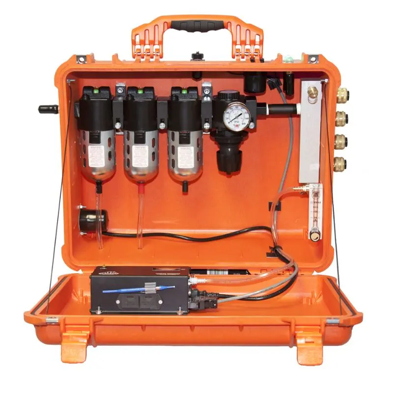 Air Systems® 50 CFM Breather-Box® Grade D filtration system with 79 CFM flow capacity and 4 couplings, providing reliable compressed air filtration for industrial environments.