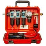 Air Systems® 15 CFM Intrinsically Safe Breather-Box® filtration system with 24 CFM flow capacity and 1 coupling, designed for safe compressed air filtration in hazardous environments.