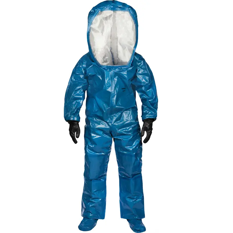 Lakeland® Interceptor® Plus – Level A, Rear Entry is a fully encapsulated chemical protective suit designed for maximum hazmat protection, featuring rear entry for added safety and convenience.