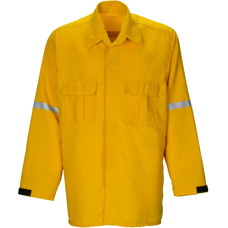 Lakeland® Wildland Fire Shirt (WLSH), a durable, high-visibility protective garment designed for wildland firefighting, featuring flame-resistant fabric and ergonomic construction.