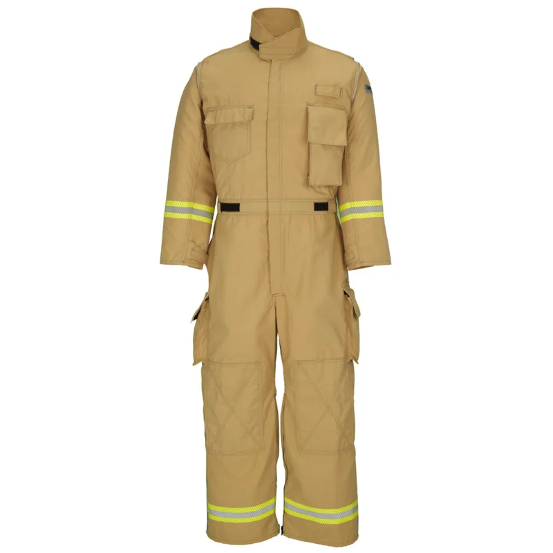 Lakeland® Dual-Certified Coveralls (DCCVD), flame-resistant full-body protective suit certified for multiple hazard standards, designed for enhanced durability, safety, and comfort in industrial and emergency environments.
