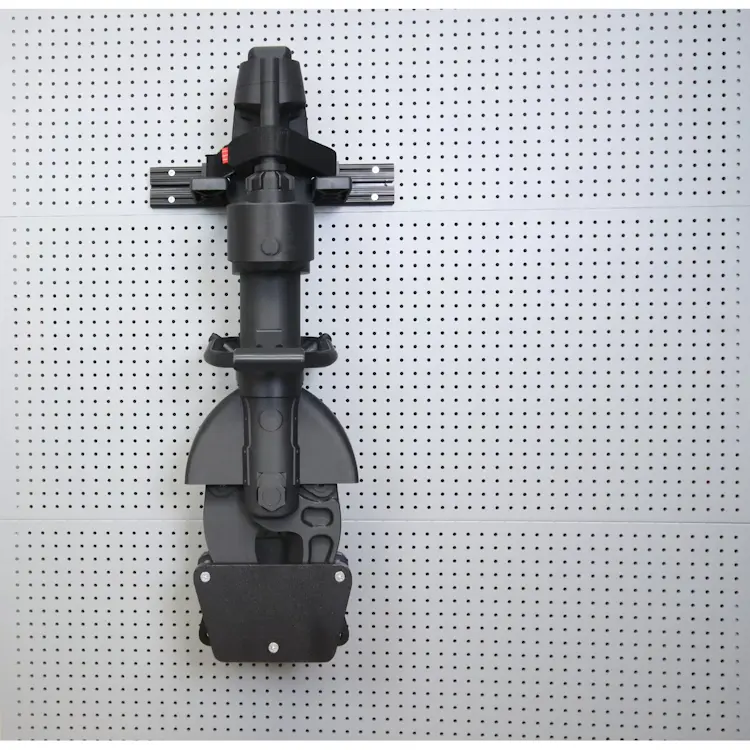 Front view of Ziamatic™ Heavy Rescue Tool Mounts securely mounted, showcasing their robust design for stable and accessible storage of heavy rescue equipment during emergencies.