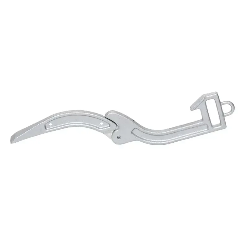Ziamatic™ 6-inch folding spanner wrench opened up, showcasing pry bar and gas shut-off features for multifunctional firefighting tool use.