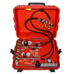 Air Systems® MACK™ Series control panel featuring 8 low-pressure respirator tool outlets, 3 medium-pressure outlets, 4 high-pressure inlet whips, and a low-pressure alarm whistle for safe and efficient compressed air management.