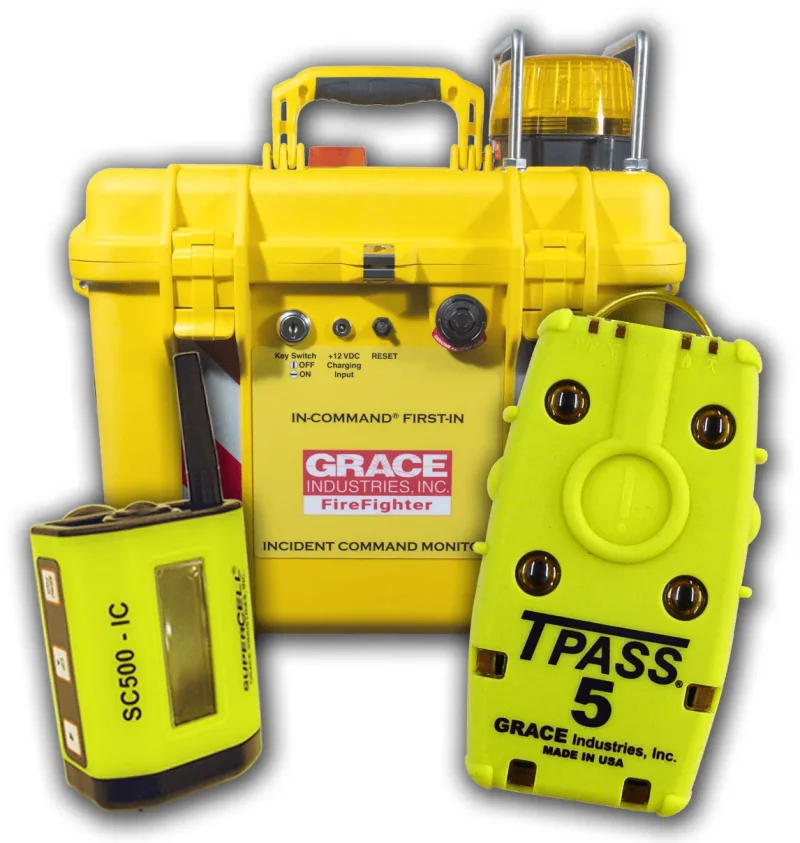 Grace Industries® In-Command® First-In incident command system providing real-time personnel tracking and accountability to enhance safety and coordination during emergency response operations.
