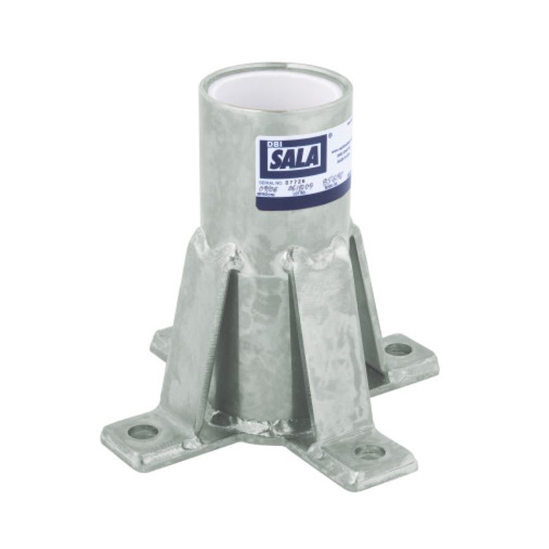 3M™ DBI-SALA® Confined Space Permanent Floor Mount Sleeve Davit Mast Base designed for secure, fixed anchorage and fall protection in confined space entry applications.