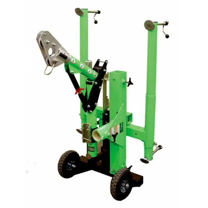 3M™ DBI-SALA® Advanced™ 5-Piece Davit Hoist Equipment Cart carrying a complete davit hoist system, showcasing its mobility and organized transport for confined space and rescue operations.