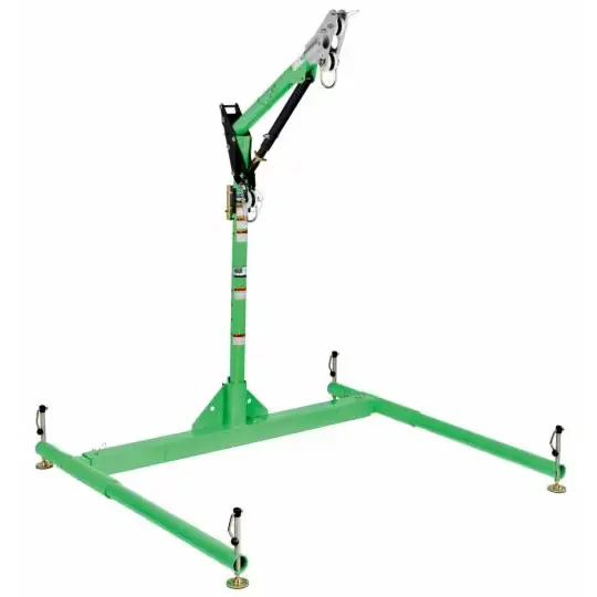 3M™ DBI-SALA® Advanced™ 3-Piece Portable Davit Base – lightweight, corrosion-resistant davit base with hoist system for quick assembly and secure, stable support in confined space rescue.