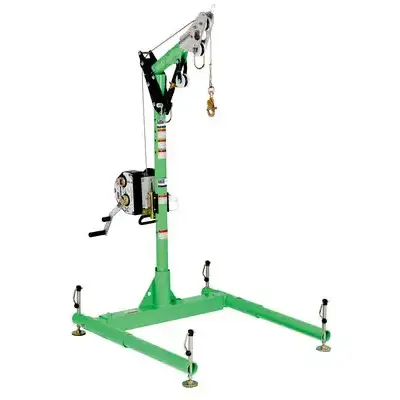 3M™ DBI-SALA® Advanced™ 5-Piece Davit Hoist System featuring a winch for controlled lifting and safe confined space entry and retrieval.