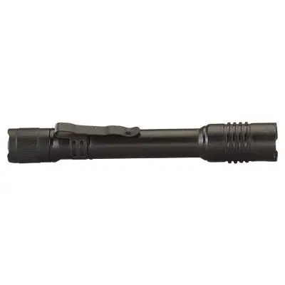 Streamlight® ProTac® 2AA Flashlight with compact black body and textured grip shown in a horizontal position.